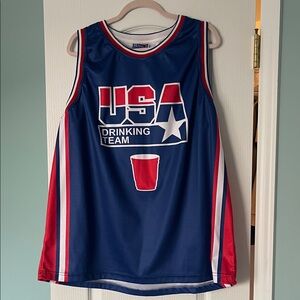 USA Drinking Team Men's Navy Red Tank Jersey sold out online